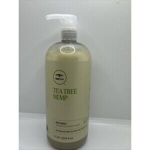 Tea Tree Hemp Restoring Shampoo & Body Wash, 2-in-1 Cleanser,  33.8oz